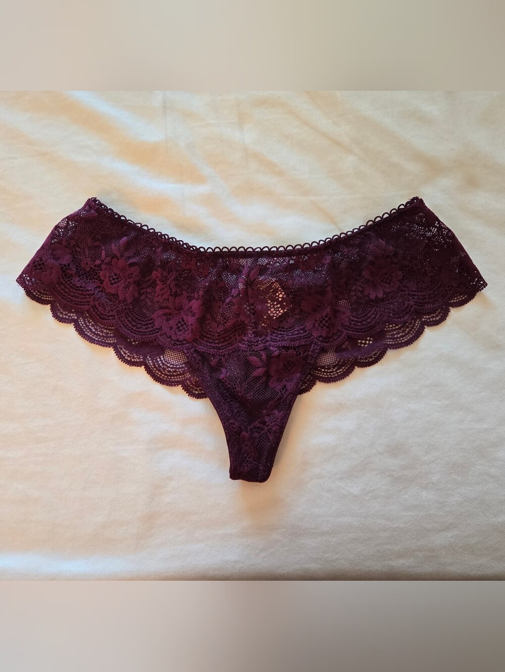 Victoria's Secret Lace Bikini Thong - Plum
